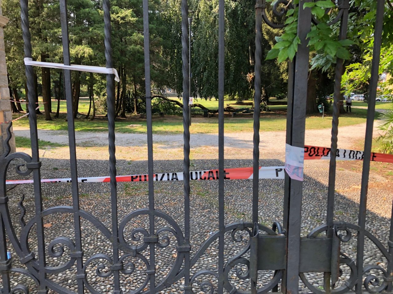 Pianta caduta, chiuso l’ingresso principale del parco comunale