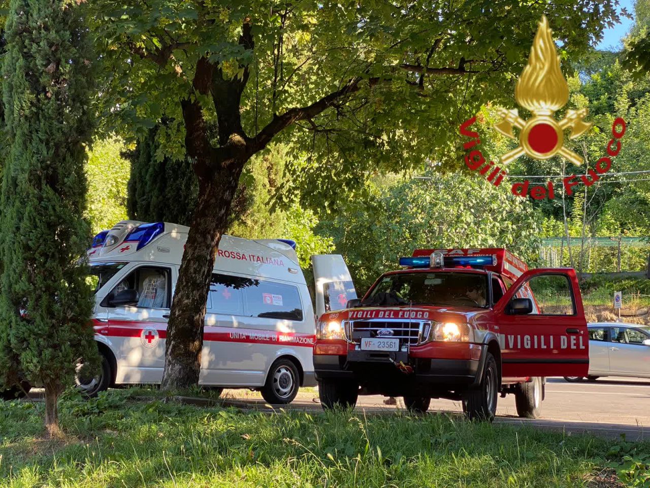 Infortunio al Parco Spina Verde intervengono i soccorsi