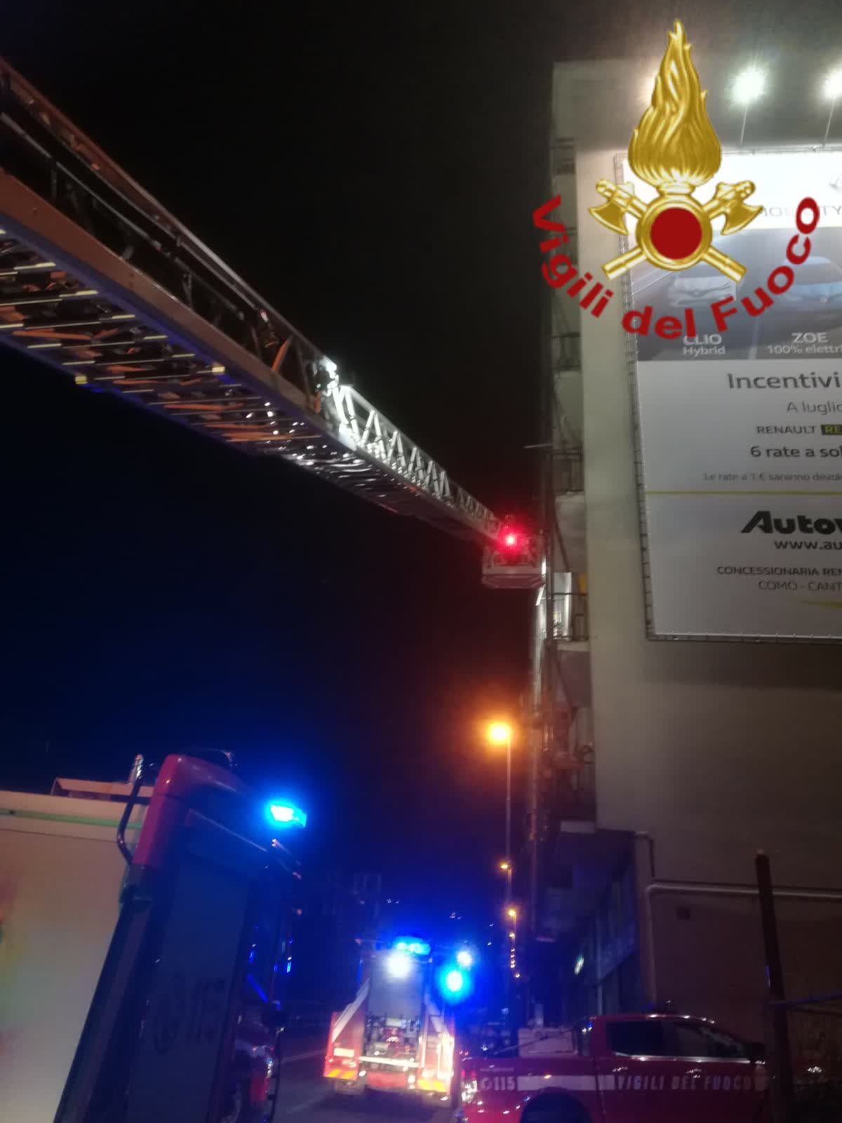 incendio via napoleona