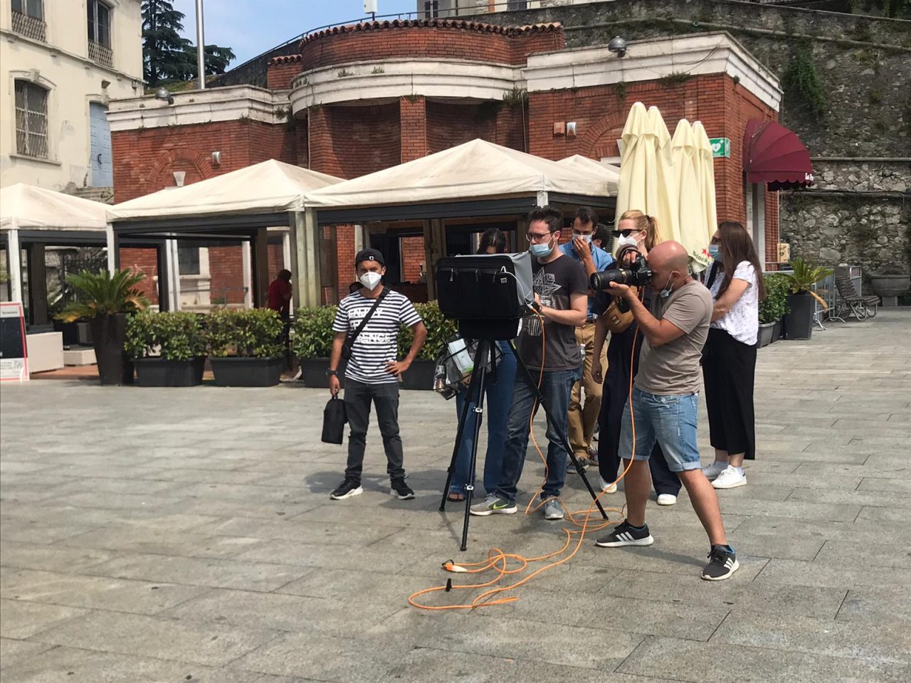Piazza Garibaldi palcoscenico di una campagna pubblicitaria FOTO