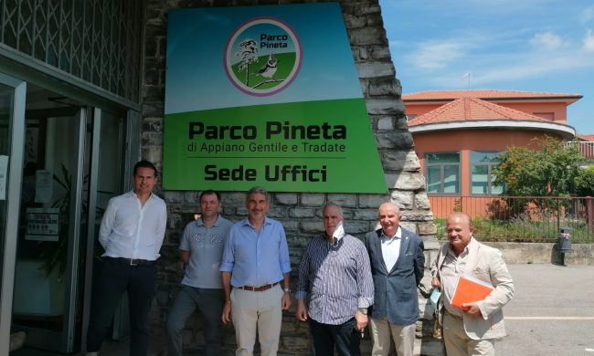 L’assessore regionale Cattaneo in visita al Parco Pineta