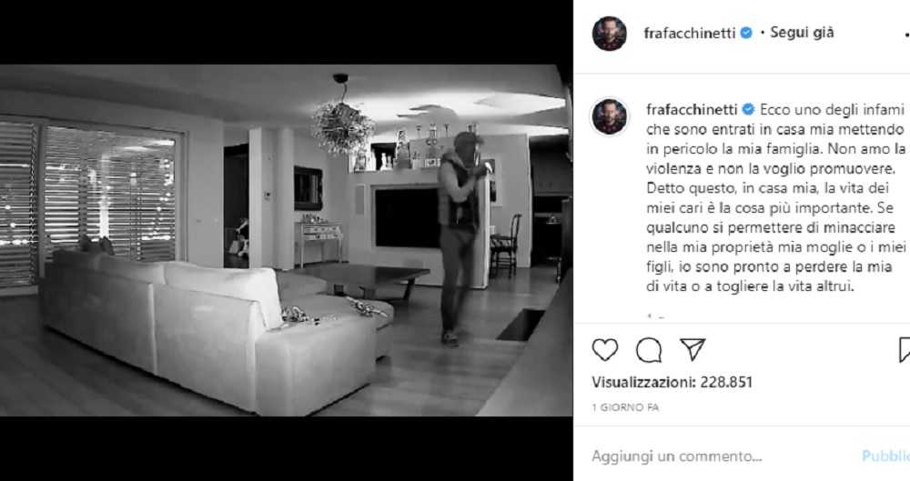 I ladri ripresi in casa Facchinetti: “Per proteggere la mia famiglia, pronto a togliere la vita altrui”
