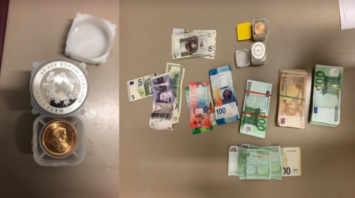 Monete d’oro e d’argento e 36mila euro in contati: polacco fermato alla dogana di Oria