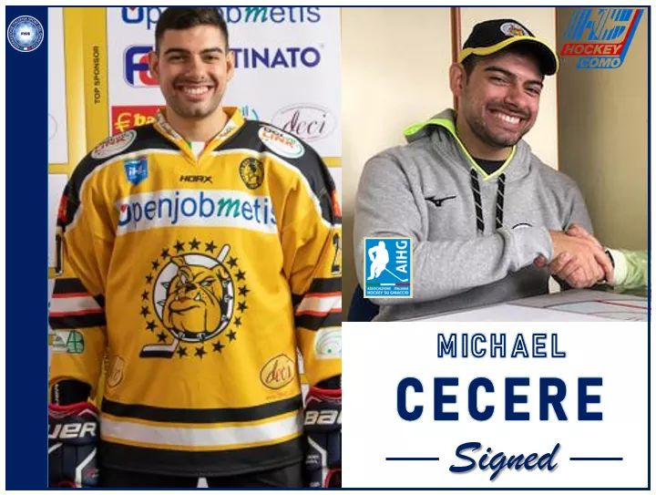 Hockey Como Michael Steven Cecere è il primo straniero del team biancoblù 2020/21