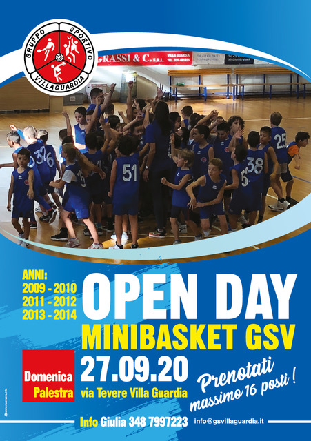 basket giovanile Open day villa Guardia