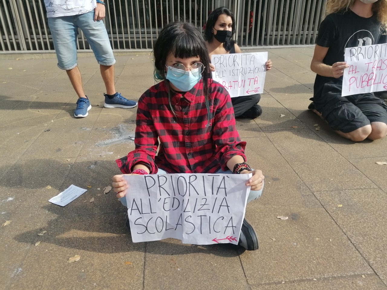 Studenti in piazza a Como il 25 settembre