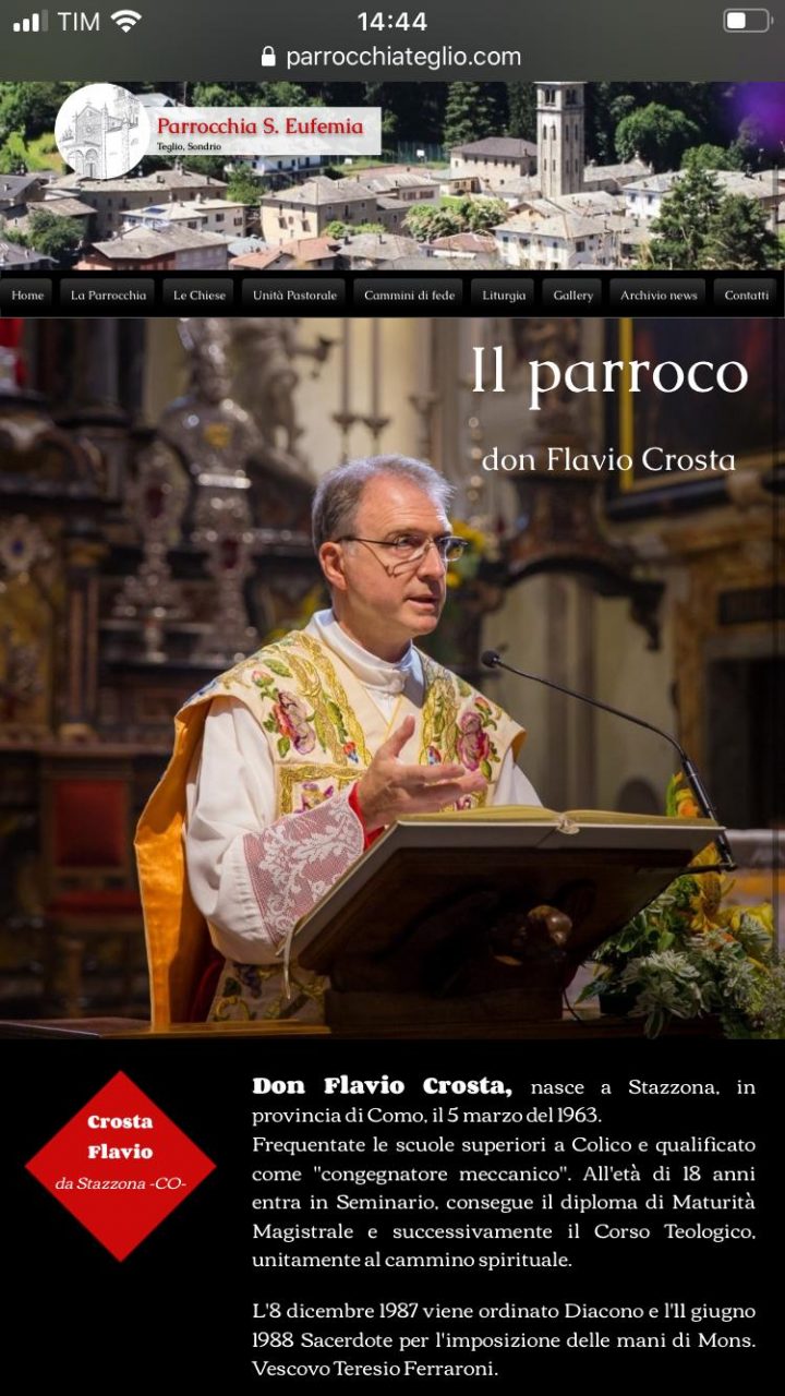 Nuovo parroco di Olgiate: arriva don Flavio Crosta