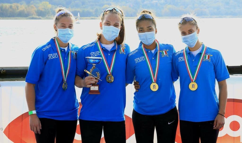 Canottieri Moltrasio ieri terzo titolo tricolore con il 4X Senior femminile