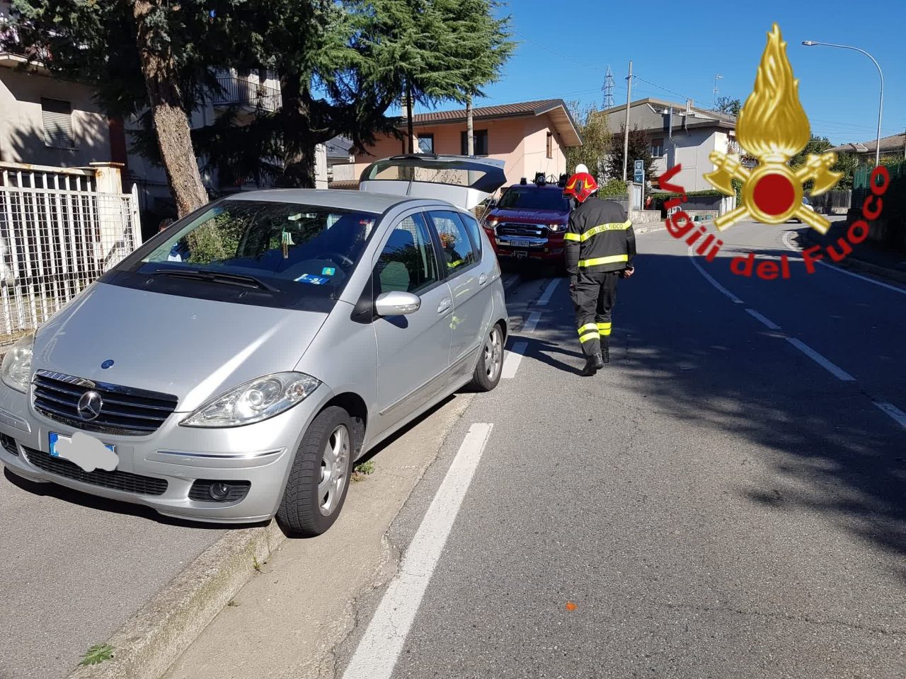 Incidente a Figino Serenza tra due auto