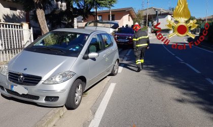 Incidente a Figino Serenza tra due auto