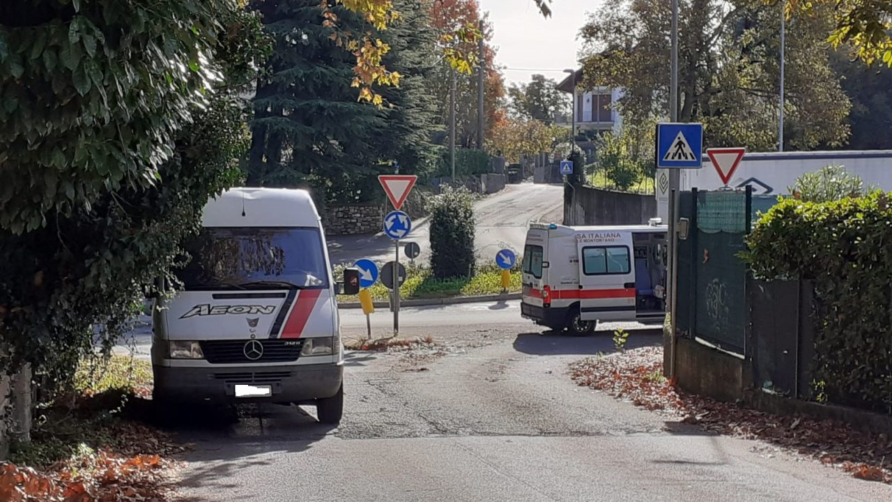 Incidente ad Alzate Brianza soccorso un giovane