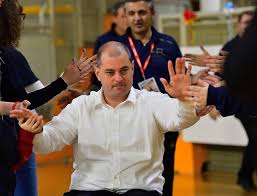 Basket in carrozzina Daniele Riva coach cantù