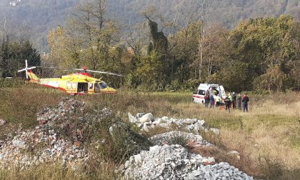 Infortunio sul lavoro a Lipomo: arriva l'elisoccorso