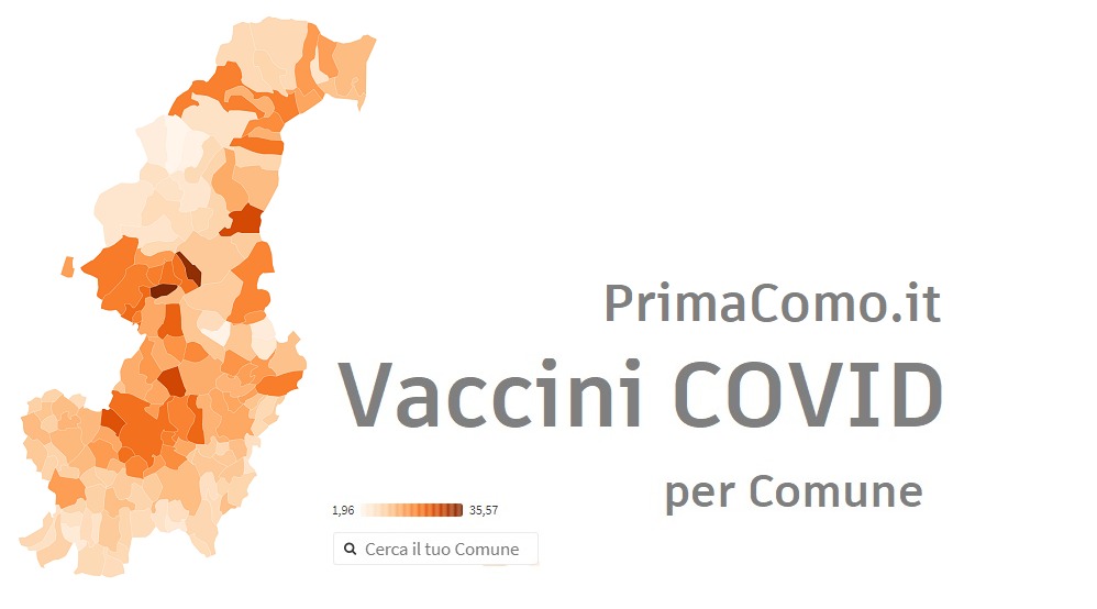 Quanti comaschi sono stati vaccinati? I dati Comune per Comune