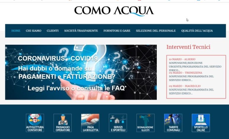 Como Acqua presenta il nuovo sportello telematico. Pezzoli: “Nell’evoluzione digitale noi al fianco dei cittadini”
