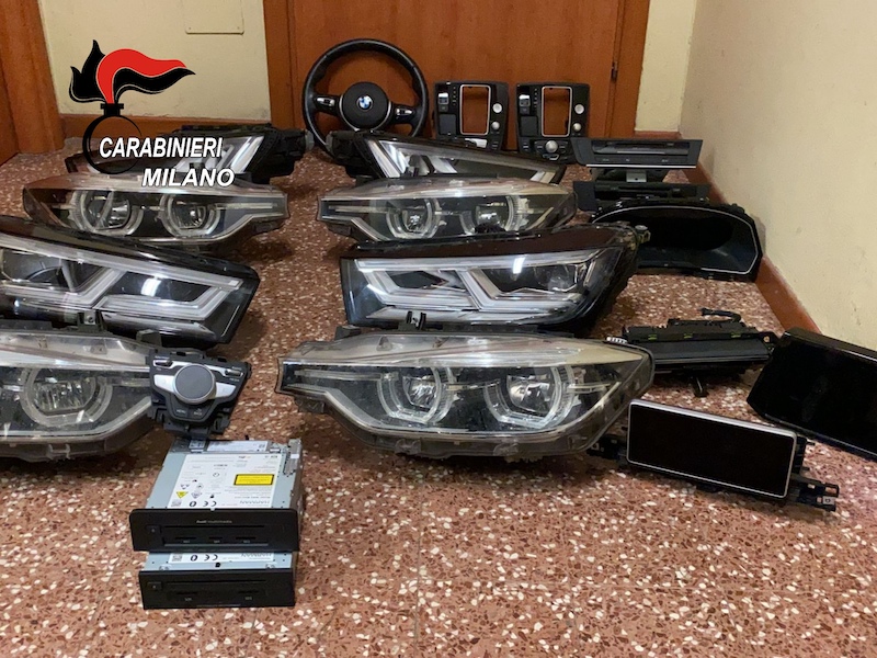 Furti di componenti di auto anche nel Comasco: presa la banda di Corsico