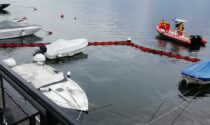 Affonda una barca, sversamento di idrocarburi nel lago