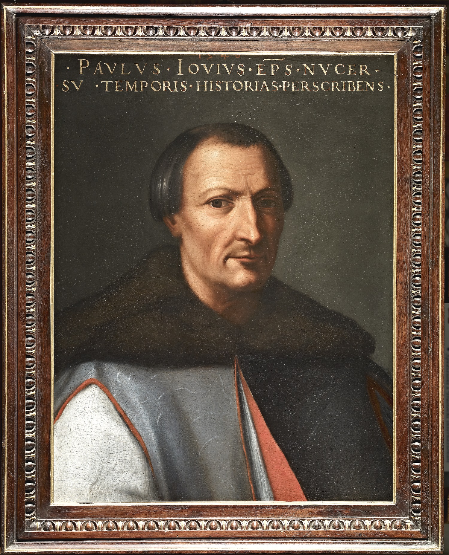 Cristofano di Papi dell’Altissimo – Paolo Giovio, 1552 – 1568, Olio su tavola, Inv. 1890 n. 226, Uffizi, Corridoio di Levante
