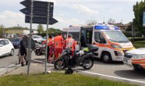 Incidente a Luisago impatto tra moto, soccorso un giovane