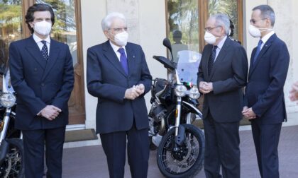 L’Aquila vola sul Quirinale: presentate al Presidente Mattarella le nuove Moto Guzzi V85TT
