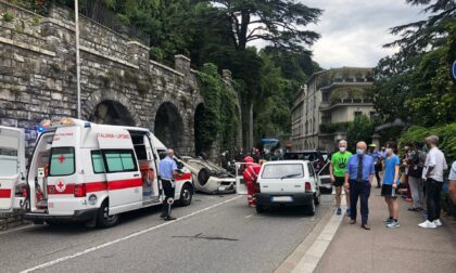 Incidente in via per Cernobbio a Como: tre feriti