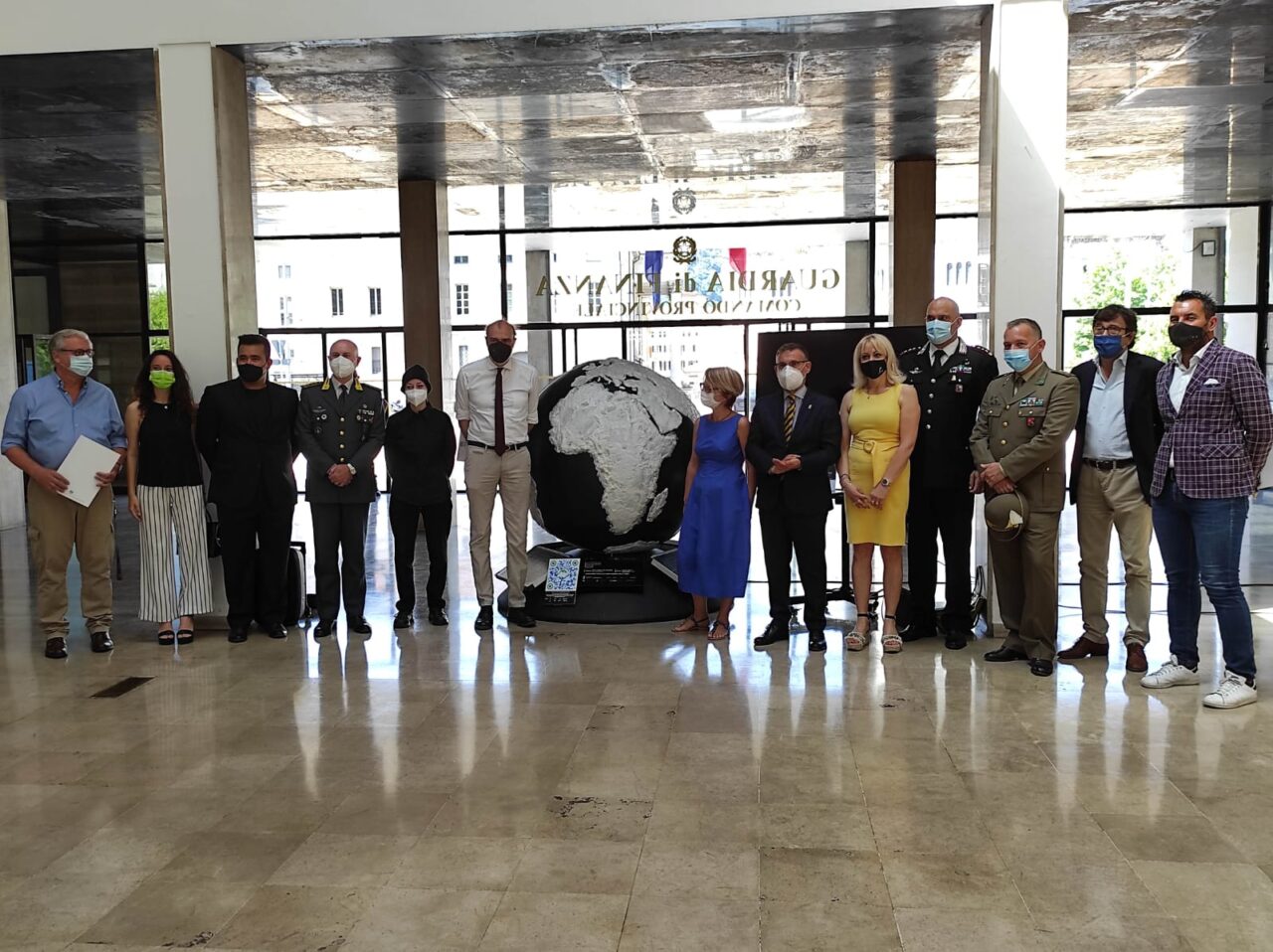Il Globo di Volta dalla Casa del Fascio a Palazzo Reale a Milano per la mostra Weplanet