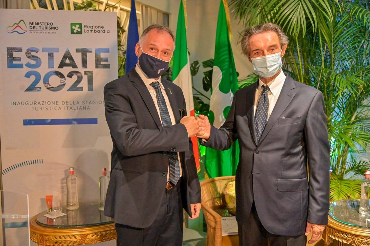A Tremezzo inaugurata la stagione turistica italiana col ministro Garavaglia e il presidente di Regione Fontana