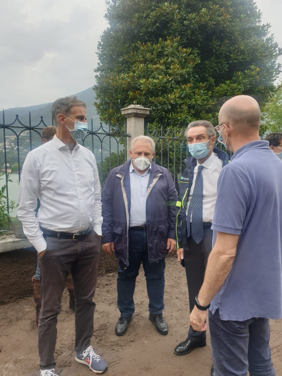 Maltempo nel Comasco: Fermi e Fontana in visita a Blevio e Cernobbio