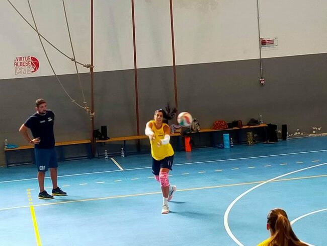 Albese Volley Maria Oikonomidou in allenamento