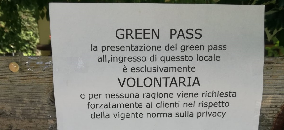 Ristoratore di Albavilla: “Green pass solo volontario”