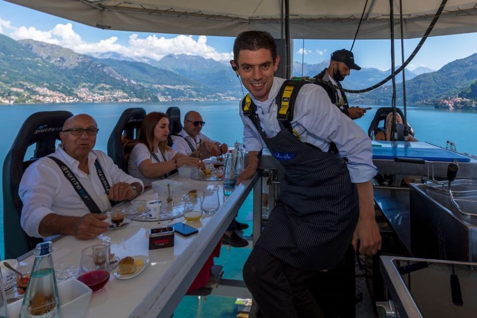 Lo chef Luigi Gandola firma in esclusiva la tappa a Bellagio di Dinner in the sky