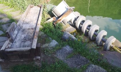 Gruppo di giovani vandali al laghetto di Visino