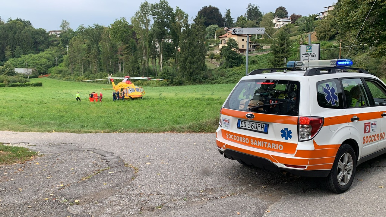 Elisoccorso intervenuto per un infortunio all’impianto sportivo in località Tibis