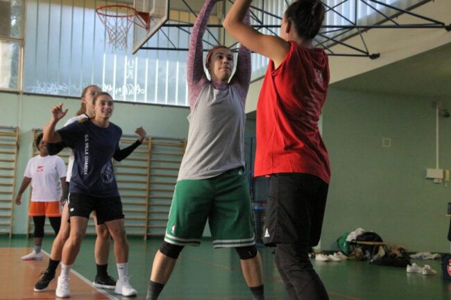 Basket Como in allenamento