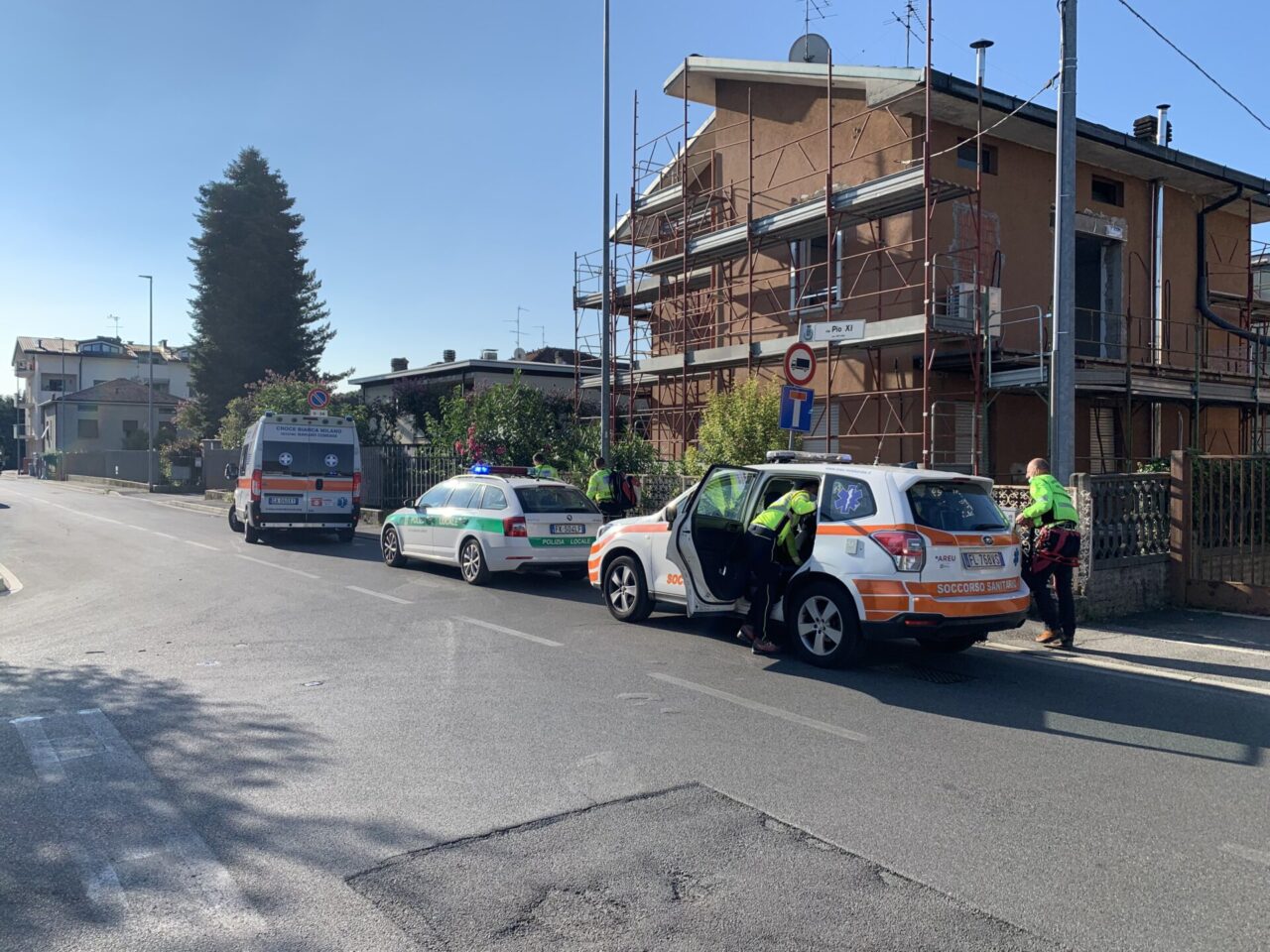 Operaio cade da un ponteggio: arriva l’elisoccorso