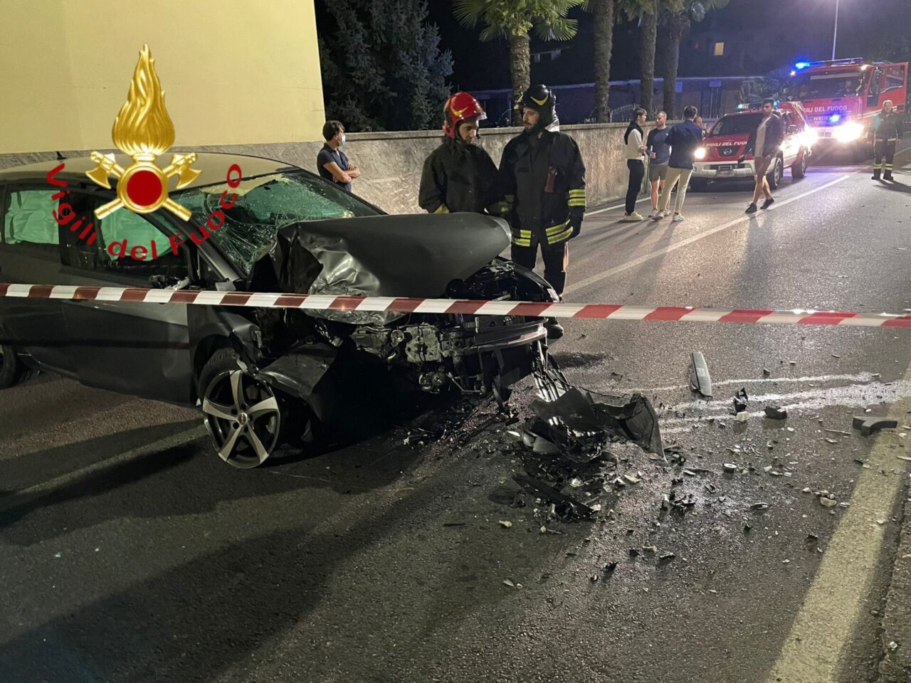 Incidente a Gravedona: un ferito SIRENE DI NOTTE