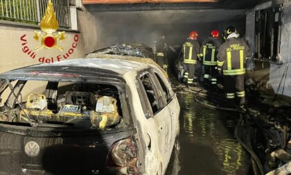 Incidente a Novedrate e tre auto in fiamme a Guanzate SIRENE DI NOTTE
