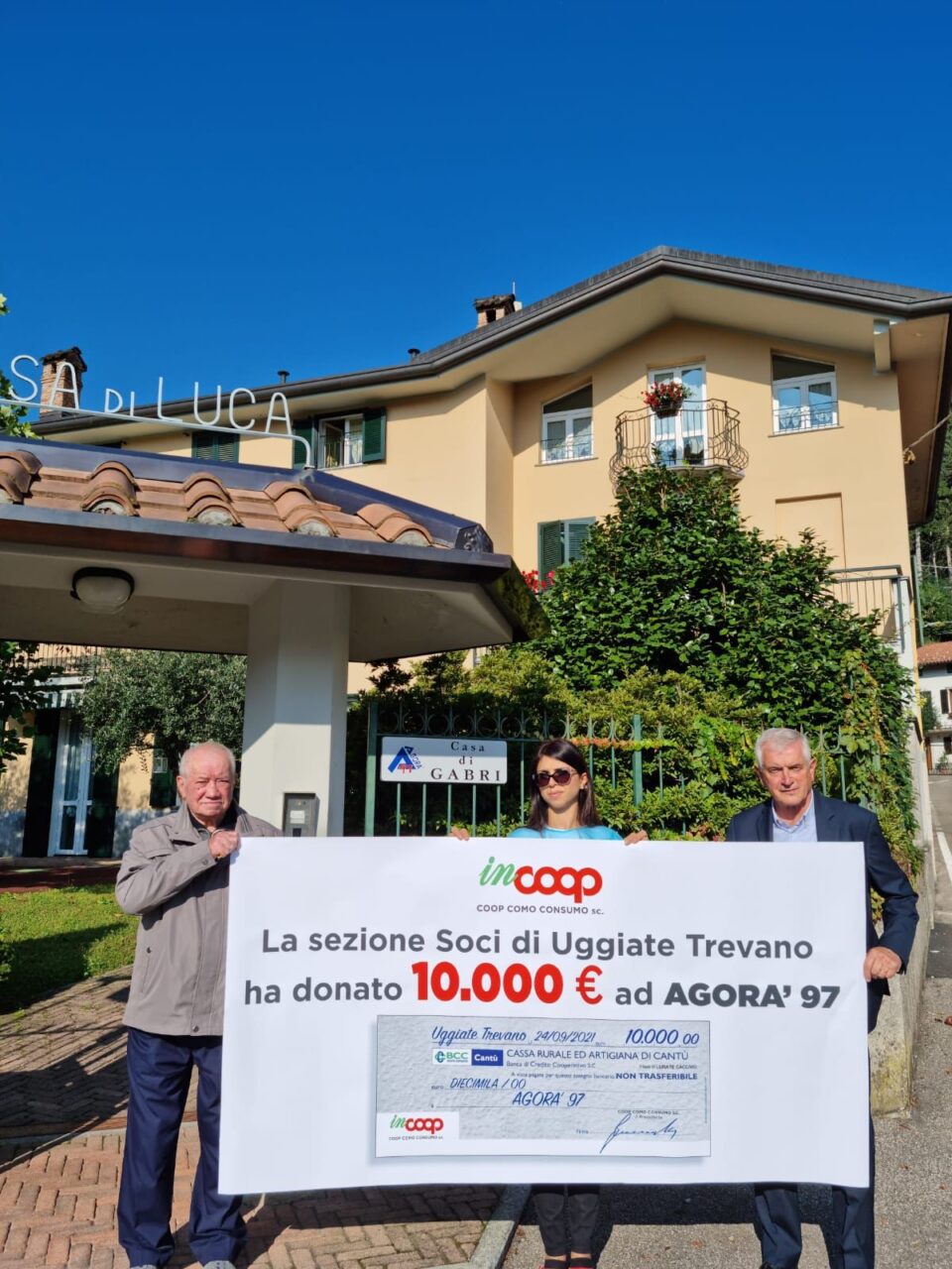 “Il tuo dono il loro respiro”, 10mila euro raccolti da Coop Como Consumo per la Casa di Gabri