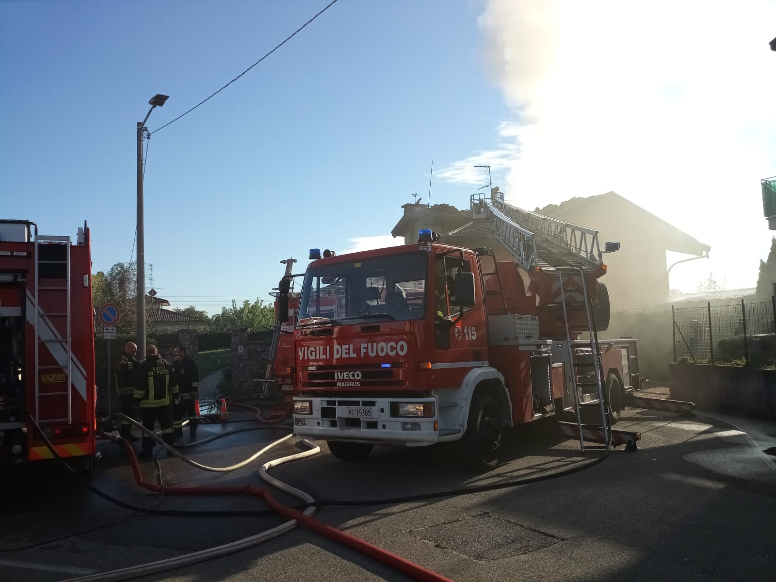 Lurago marinone, incendio