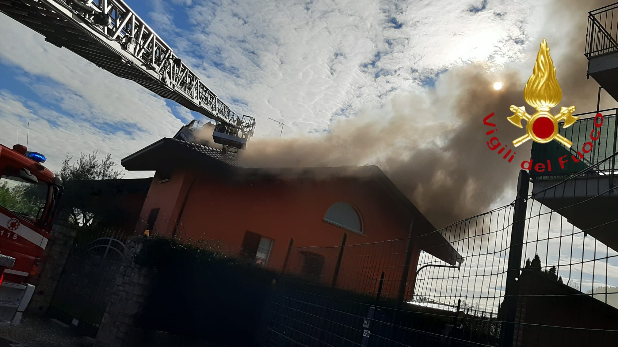 Lurago marinone, incendio