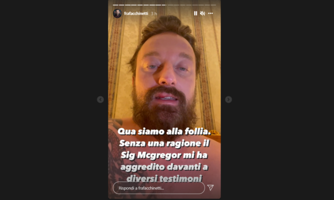 Facchinetti aggredito da McGregor reclama il video dell’accaduto