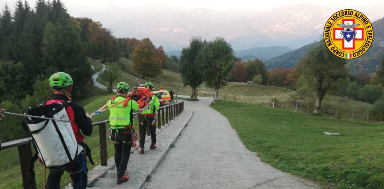 Escursionista scivola mentre scende la cima del San Primo