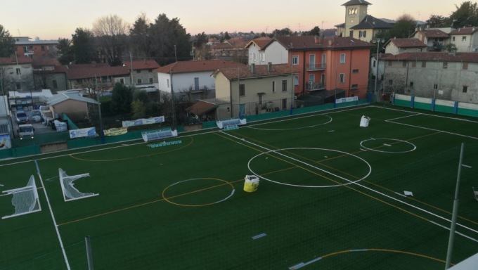 Campo tutto nuovo per l’US Albatese e l’oratorio del quartiere. Nessi: “Ora sogniamo una tensostruttura per basket e pallavolo”