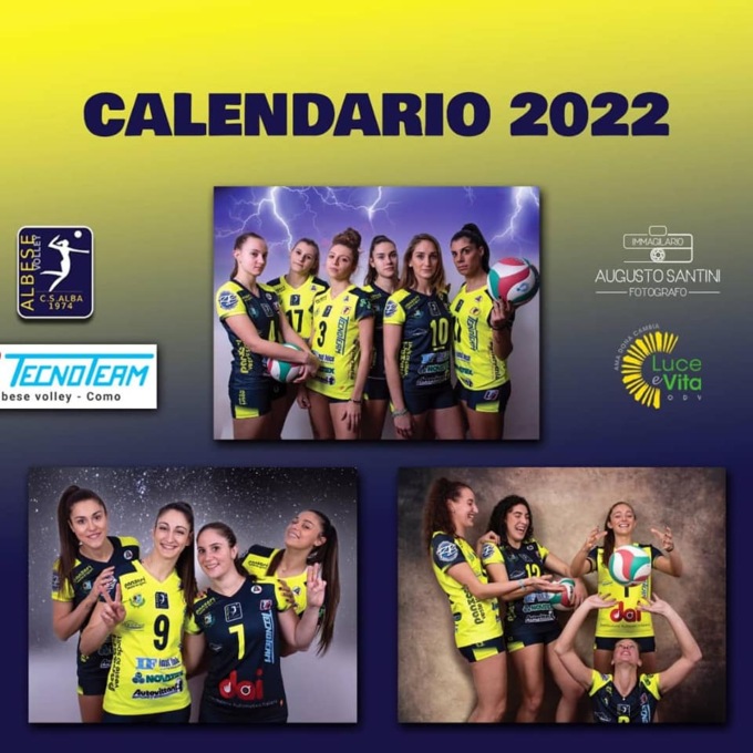 Albese Volley 12 mesi speciali in compagnia del nuovo calendario 2022 della Tecnotem