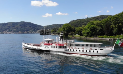Lo storico piroscafo Concordia torna a navigare nel lago di Como