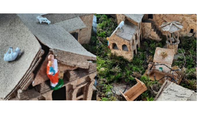 Presepe distrutto, appello ai vandali
