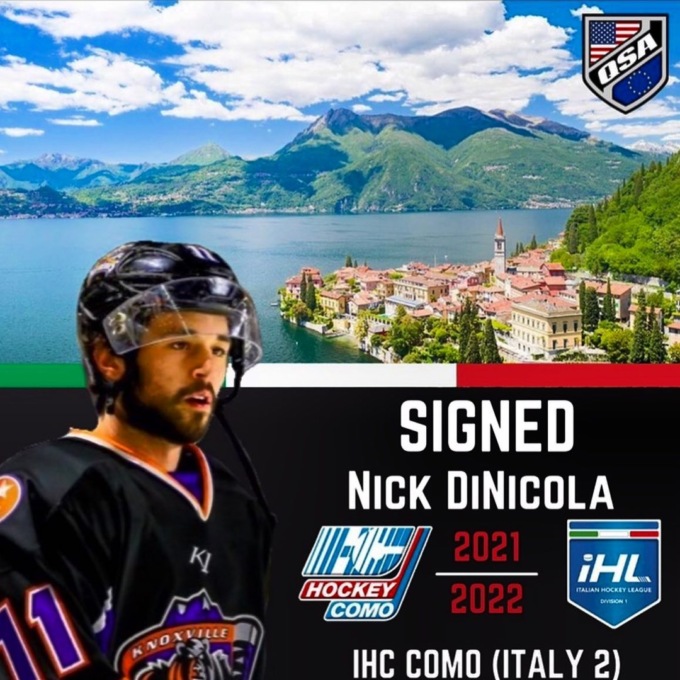 Hockey Como colpo grosso di mercato: dagli Usa arriva sul Lario Nick Dinicola