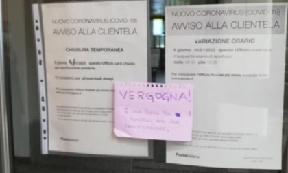 Mariano, ufficio postale chiuso per sanificazione ma spunta il bigliettino: "E' una vergogna"