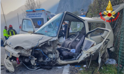 Schianto sulla Lariana: eliambulanza atterra in spiaggia, gravissimo un giovane