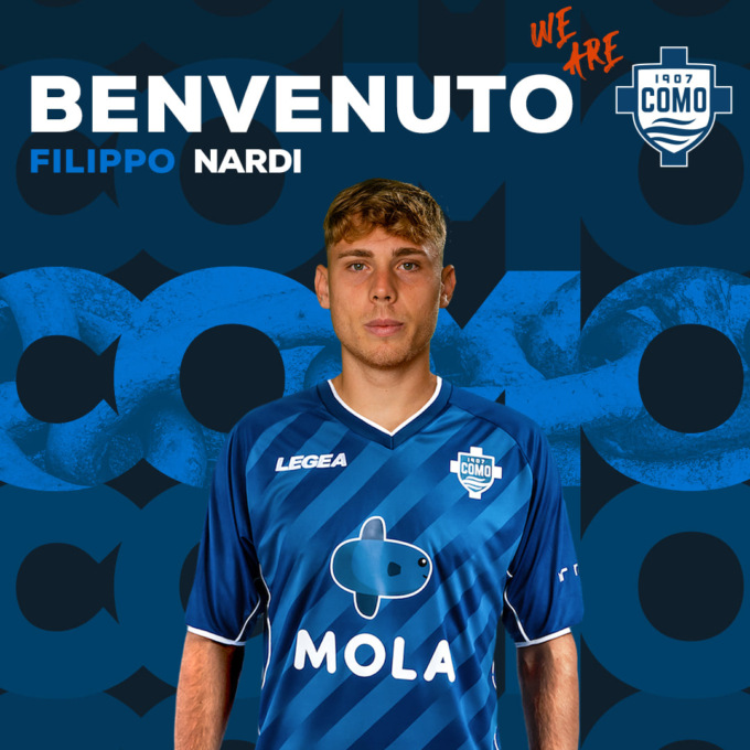 Como calcio l’ultimo botto porta il centrocampista Filippo Nardi sul Lario